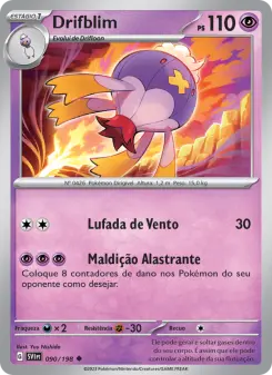 Carta Drifblim da coleção Scarlet & Violet