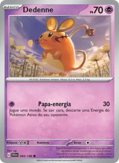 Carta Dedenne da coleção Scarlet & Violet