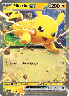 Carta Pikachu ex da coleção SVP Black Star Promos