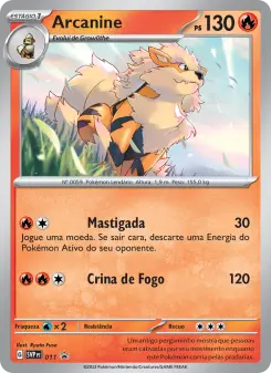 Carta Arcanine da coleção SVP Black Star Promos