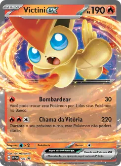 Carta Victini ex da coleção SVP Black Star Promos