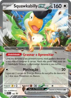 Carta Squawkabilly ex da coleção SVP Black Star Promos