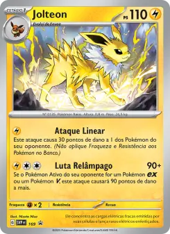 Carta Jolteon da coleção SVP Black Star Promos