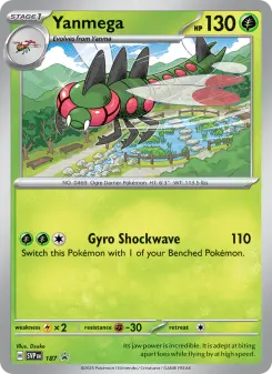 Carta Yanmega da coleção SVP Black Star Promos