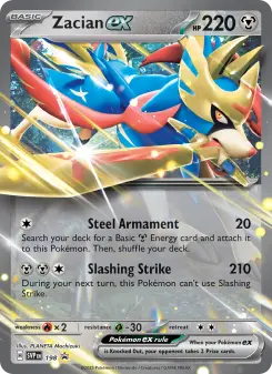 Carta Zacian ex da coleção SVP Black Star Promos