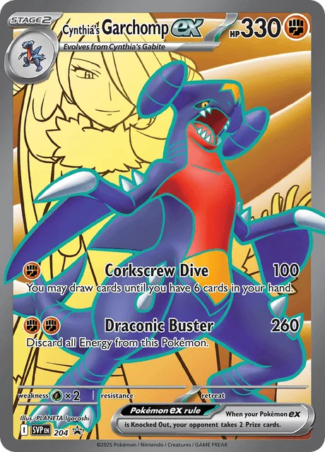 Carta Cynthia's Garchomp ex