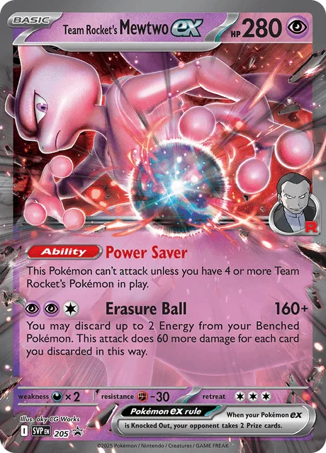 Carta Team Rocket's Mewtwo ex