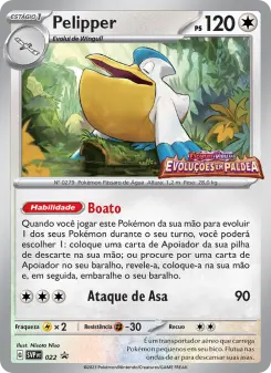 Carta Pelipper da coleção SVP Black Star Promos