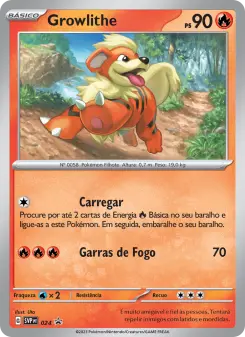 Carta Growlithe da coleção SVP Black Star Promos
