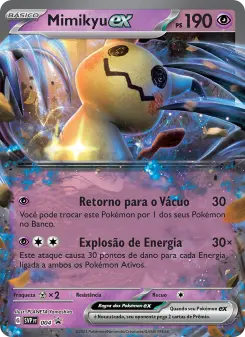 Carta Mimikyu ex da coleção SVP Black Star Promos