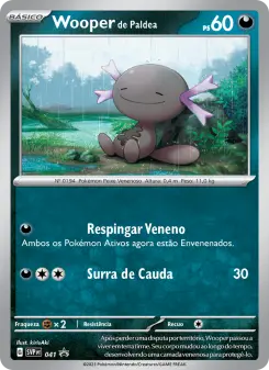 Carta Paldean Wooper da coleção SVP Black Star Promos