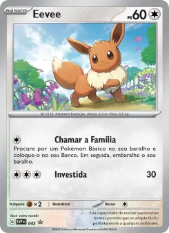 Carta Eevee da coleção SVP Black Star Promos
