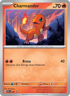 Carta Charmander da coleção SVP Black Star Promos