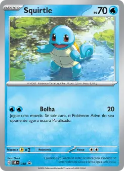 Carta Squirtle da coleção SVP Black Star Promos