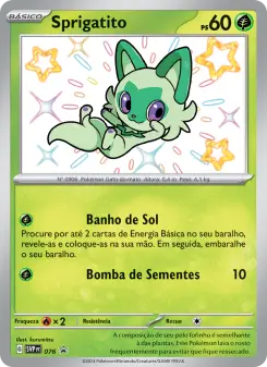 Carta Sprigatito da coleção SVP Black Star Promos