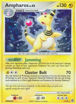 Carta Ampharos da coleção Secret Wonders