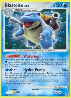 Carta Blastoise da coleção Secret Wonders