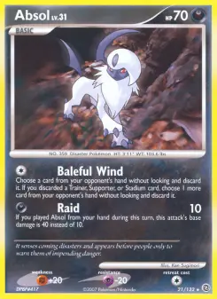 Carta Absol da coleção Secret Wonders
