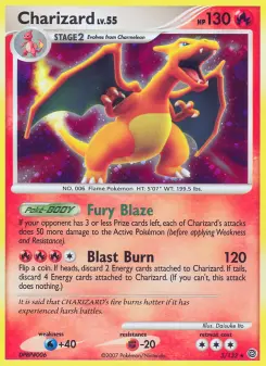 Carta Charizard da coleção Secret Wonders