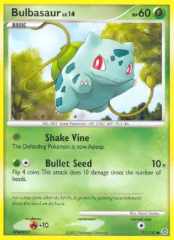 Carta Bulbasaur da coleção Secret Wonders