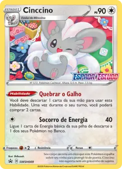 Carta Cinccino da coleção SWSH Black Star Promos