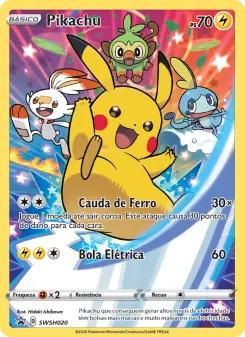 Carta Pikachu da coleção SWSH Black Star Promos
