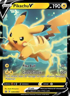 Carta Pikachu V da coleção SWSH Black Star Promos