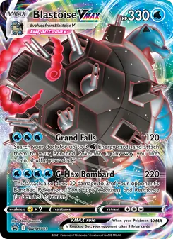 Carta Blastoise VMAX da coleção SWSH Black Star Promos
