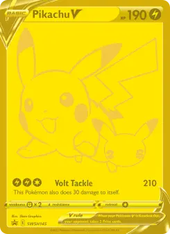 Carta Pikachu V da coleção SWSH Black Star Promos