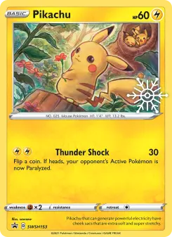 Carta Pikachu da coleção SWSH Black Star Promos