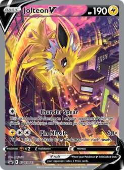 Carta Jolteon V da coleção SWSH Black Star Promos