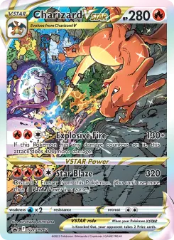 Carta Charizard VSTAR da coleção SWSH Black Star Promos