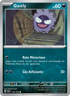 Carta Gastly da coleção Temporal Forces