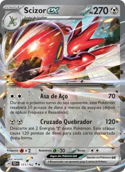 Carta Scizor ex da coleção Temporal Forces