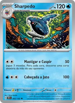 Carta Sharpedo da coleção Temporal Forces