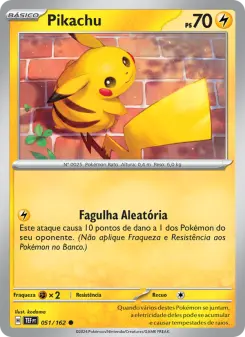Carta Pikachu da coleção Temporal Forces