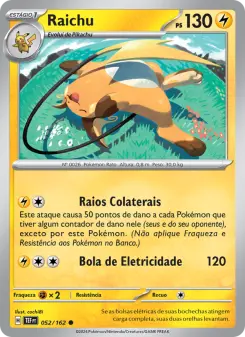 Carta Raichu da coleção Temporal Forces