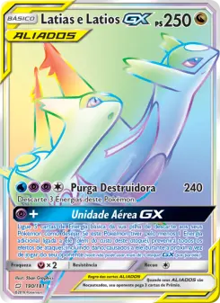 Carta Latias & Latios GX da coleção Team Up