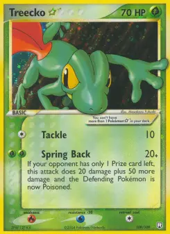 Carta Treecko ☆ da coleção Team Rocket Returns