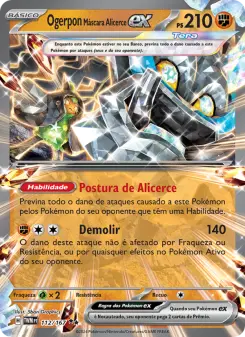 Carta Cornerstone Mask Ogerpon ex da coleção Twilight Masquerade