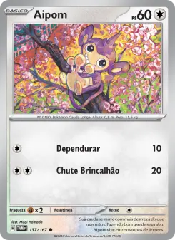 Carta Aipom da coleção Twilight Masquerade