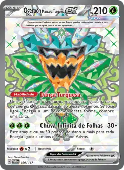 Carta Teal Mask Ogerpon ex da coleção Twilight Masquerade