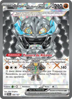 Carta Cornerstone Mask Ogerpon ex da coleção Twilight Masquerade