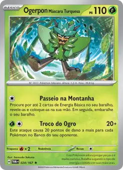 Carta Teal Mask Ogerpon da coleção Twilight Masquerade