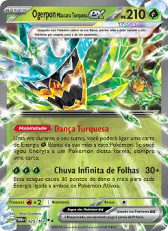 Carta Teal Mask Ogerpon ex da coleção Twilight Masquerade