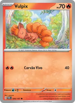 Carta Vulpix da coleção Twilight Masquerade