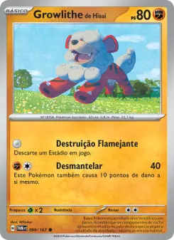 Carta Hisuian Growlithe da coleção Twilight Masquerade