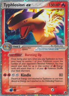 Carta Typhlosion ex da coleção Unseen Forces