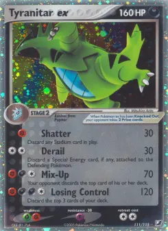 Carta Tyranitar ex da coleção Unseen Forces