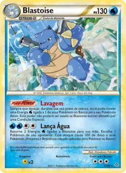 Carta Blastoise da coleção Unleashed